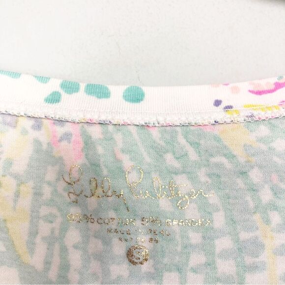 LILLY PULITZER | Michele V-Neck Top Roar of the Seas Colorful Tee Women’s Size S - Picture 7 of 9